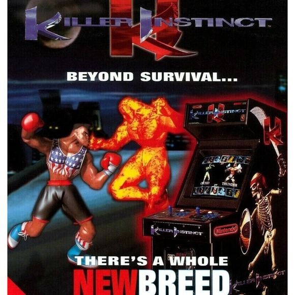 Killer Instinct Arcade FLYER 1994 Original NOS Video Game Promo Retro - Picture 3 of 4